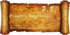 Polgár Vaszilia névjegykártya